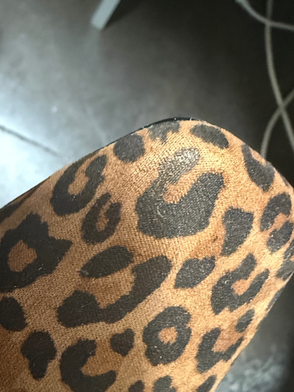 J. Crew Factory Leopard Print Slip-On Mules with Black Trim - Picture 4 of 4